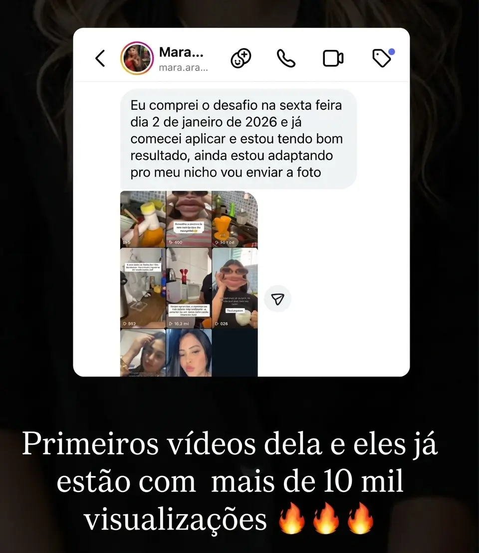 Feedback real de aluna do Cresça com Reels.