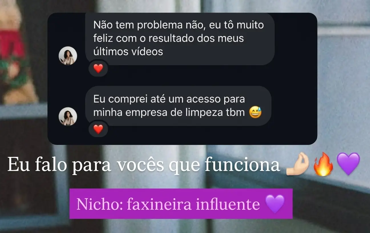 Feedback real de aluna do Cresça com Reels.