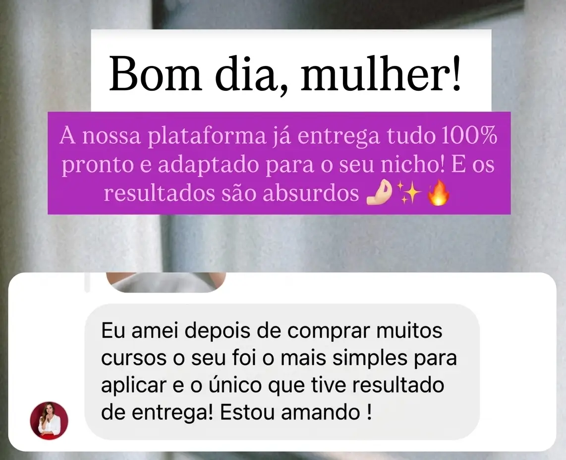 Feedback real de aluna do Cresça com Reels.