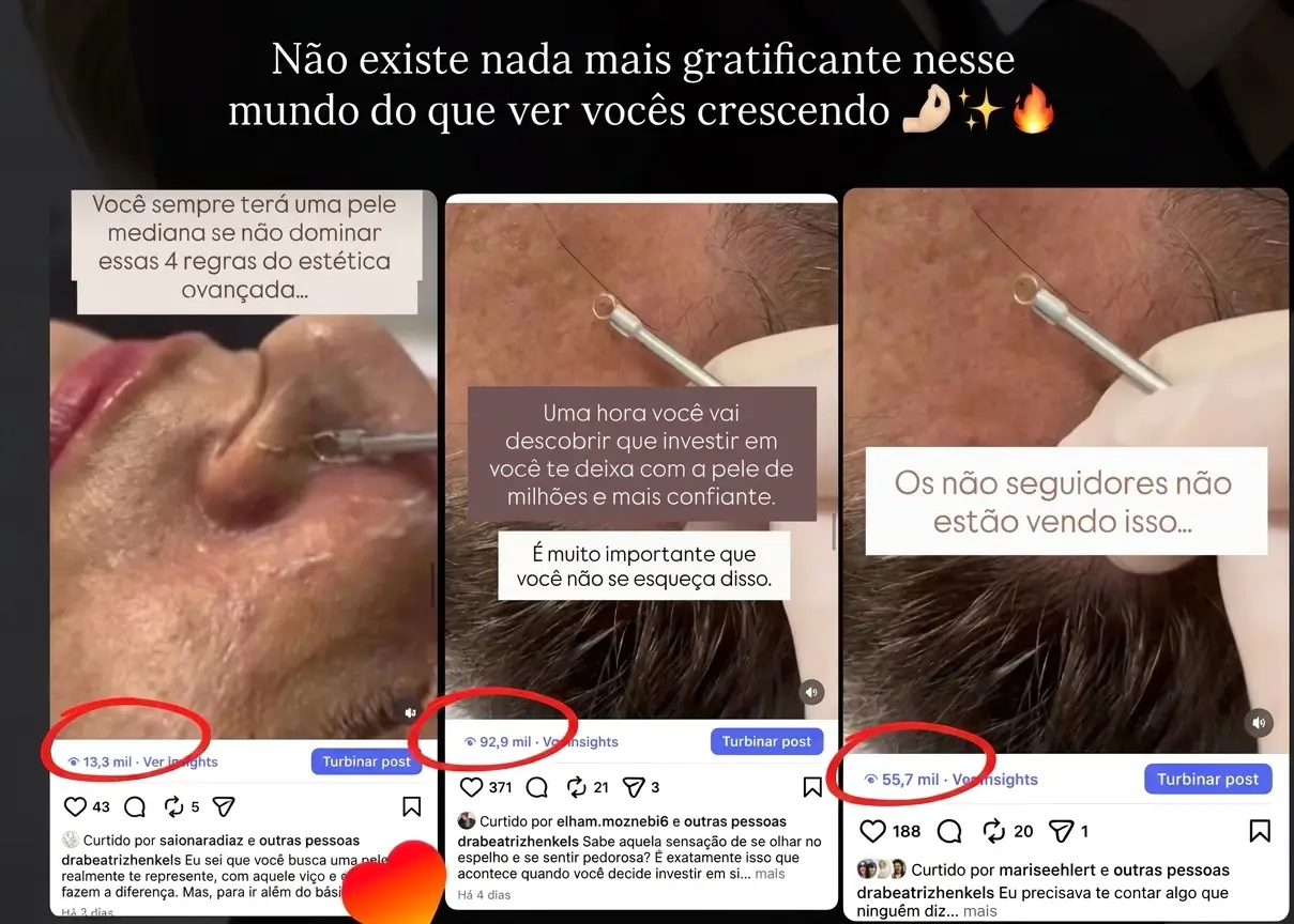 Feedback real de aluna do Cresça com Reels.
